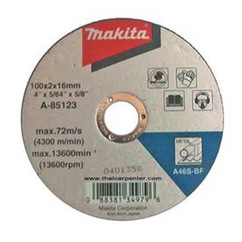 Đá cắt kim loại 100mm Makita A-85123, kích thước 100x2x16mm