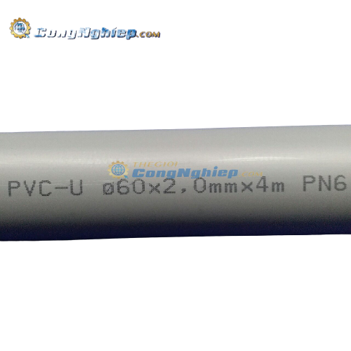 Ống nhựa pvc ø60 bình minh, quy cách ø60x 2.0mm, dài 4m