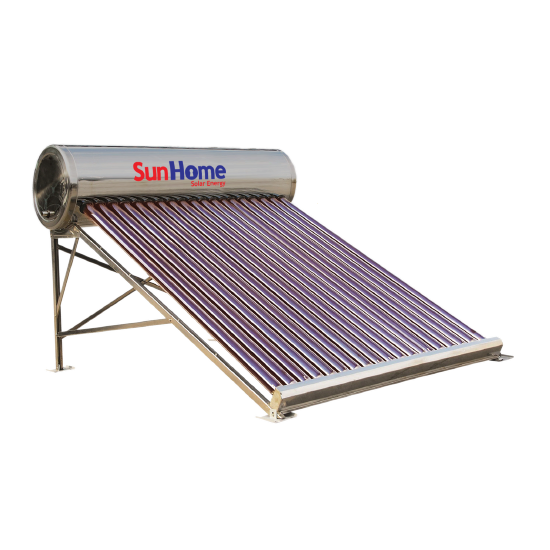 Máy nước nóng năng lượng mặt trời Sunhome 195 lít, vỏ bồn inox 304, ruột bồn inox 304-2B