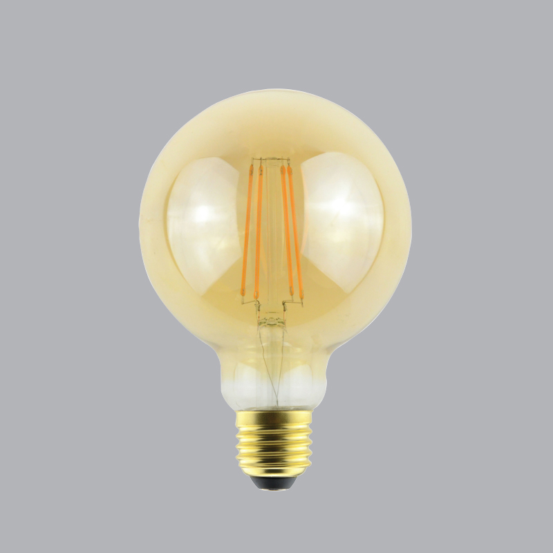 Đèn Led Bulb Filament 4W MPE FLM-4/G95, ánh sáng vàng, KT Ø95x138mm