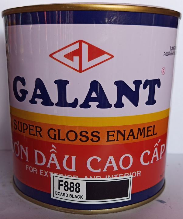 Sơn dầu cao cấp Galant đen mờ 0.8L