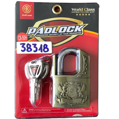 Ổ khóa chống cắt padlock c6-50h, 4 chìa