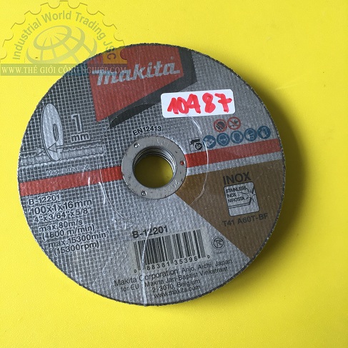 Đá cắt inox 100mm Makita B-12201, kích thước 100x1.0x16mm