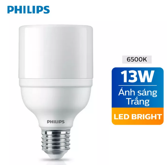 Đèn Bulb LED Bright 13W E27 1CT/12 APR ánh sáng trắng 6500K Philips
