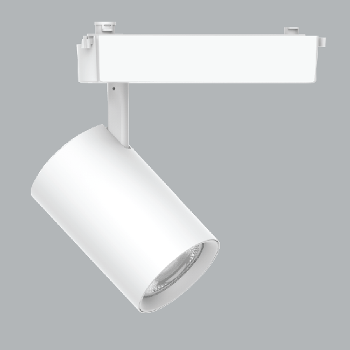 Đèn led chiếu điểm gắn thanh ray trắng 12W MPE TSL-12T, ánh sáng trắng, kích thước ø50x159mm, đóng gói 1 cái/hộp, 40 cái/thùng