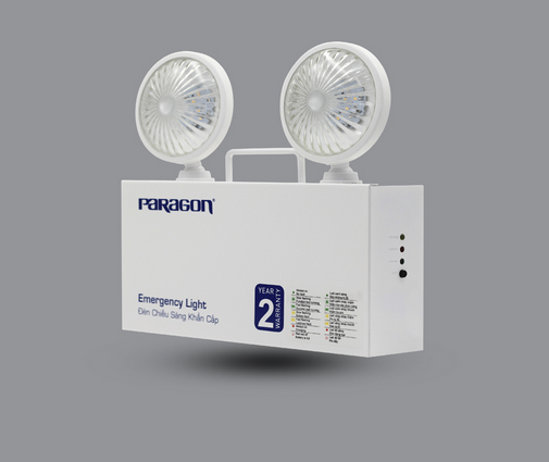 Đèn led sạc khẩn cấp Paragon PEMD23SW (có tem kiểm định), 2 bóng đèn x 3W