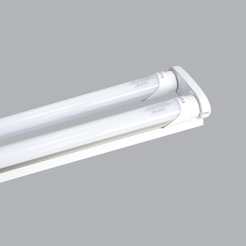 Bộ máng Led tube thủy tinh MPE (bao gồm bóng) 2x18W 1.2m- MGT8-220T ánh sáng trắng