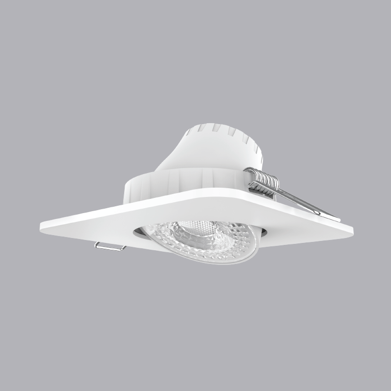 Đèn Led downlight điều chỉnh góc chiếu mặt vuông MPE 3W, 90x40mm - DLA2S-3T ánh sáng trắng