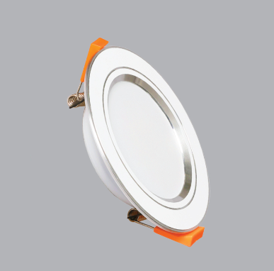 Đèn LED Downlight MPE 12W DLB-12V viền bạc, ánh sáng vàng loại tròn âm trần