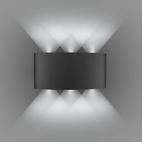 Đèn LED Gắn tường Rạng Đông GT18.4M 8W 4000K, ánh sáng trung tính, vỏ đen