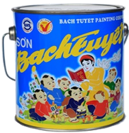 Sơn phủ alkyd (bóng) màu bạc bình 2,8kg Bạch Tuyết