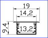 Thanh nhôm profile T1910, cây dài 3m