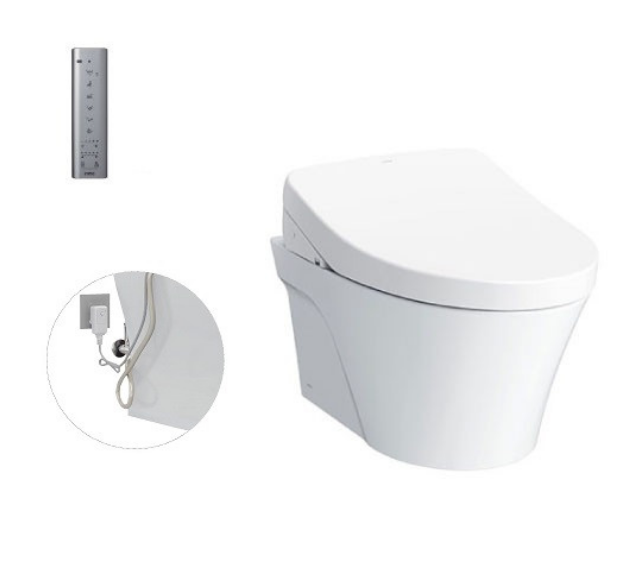 Bàn cầu treo tường AVANTE Toto CW822RA/TCF4911Z, kèm nắp rửa điện tử WASHLET