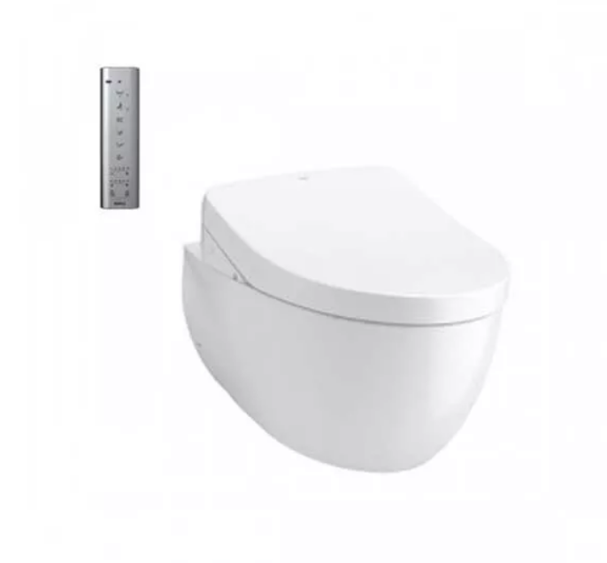 Bàn cầu treo tường Toto CW812REA/TCF4911EZ/WH172AAT/TCA464, kèm nắp rửa điện tử WASHLET dòng S7