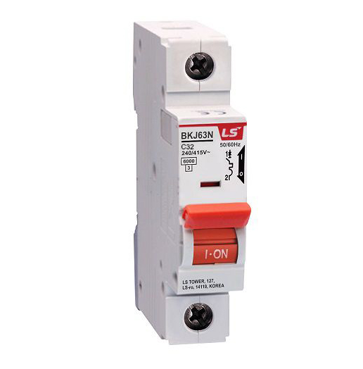 Cầu dao điện loại tép MCB LS, BKJ63N 1P 20A 6kA, gắn trên thanh ray