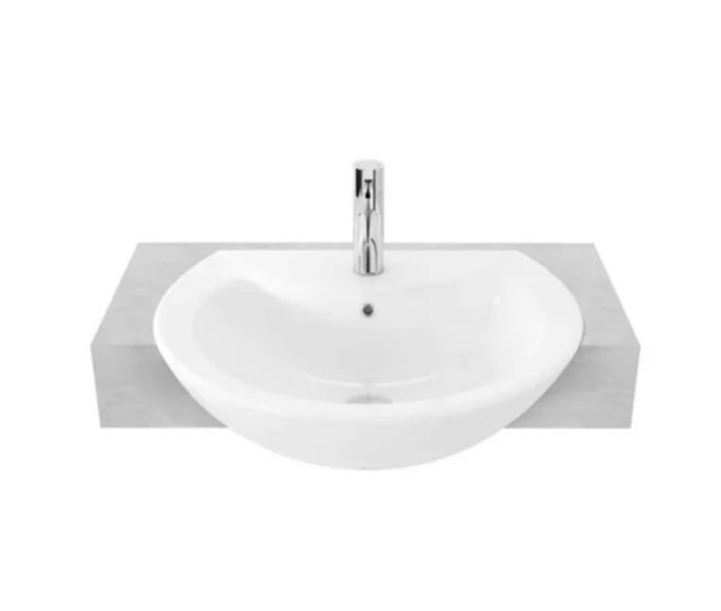 Chậu rửa lavabo bán âm bàn Toto LW824CJW/F