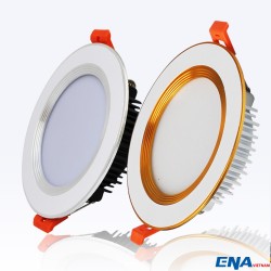 Đèn led downlight âm trần viền bạc 7W Ø90 DTJ series ENA DTJ07-120/SE3B, 3 màu ánh sáng