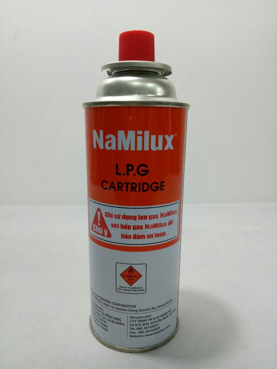 Lon gas Namilux dùng cho đèn khò, dung tích 520 ml