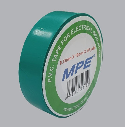 Băng keo điện MPE BKG-20 màu xanh 20 yard