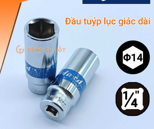 ĐẦU TUÝP LỤC GIÁC DÀI 1/4