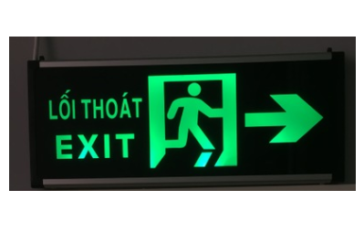 Đèn exit 2 mặt Người chạy sang phải, super led, 3W