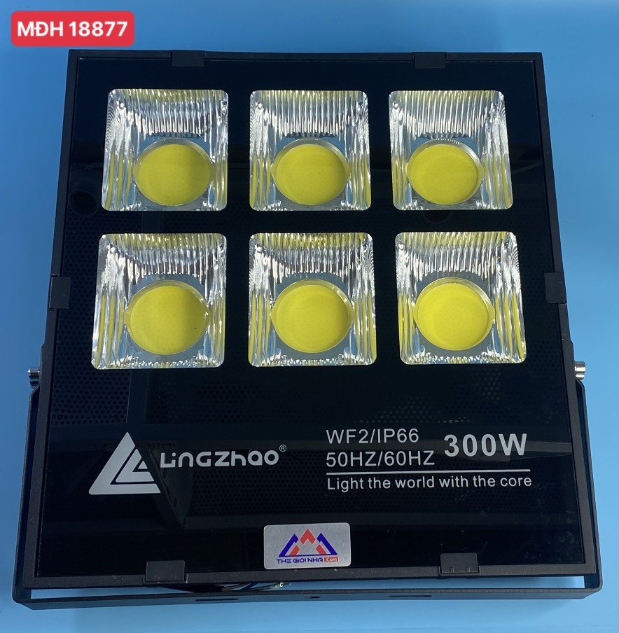 Đèn pha led 300W Lingzhao DPL-008, ánh sáng trắng, Kích thước hộp màu 460*430*110
