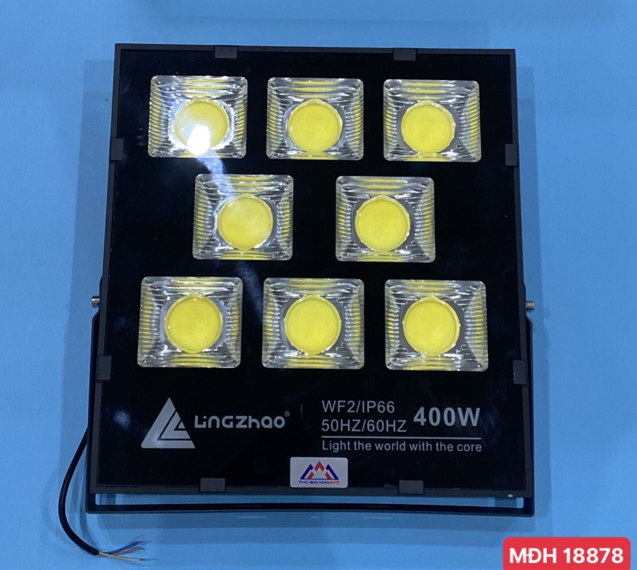Đèn pha led 400W Lingzhao DPL-009, ánh sáng trắng, Kích thước hộp màu 530*495*110
