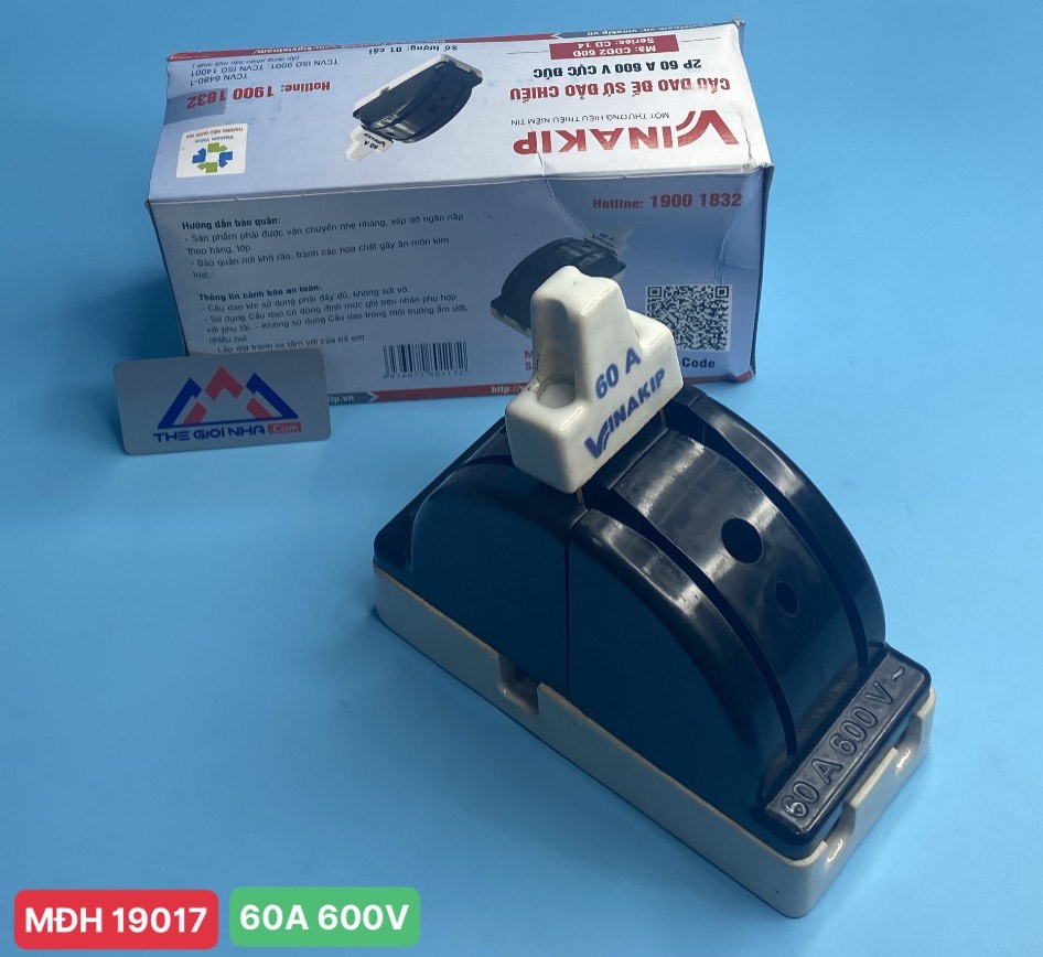 Cầu dao điện đảo chiều 2P 60A/600V Vinakip