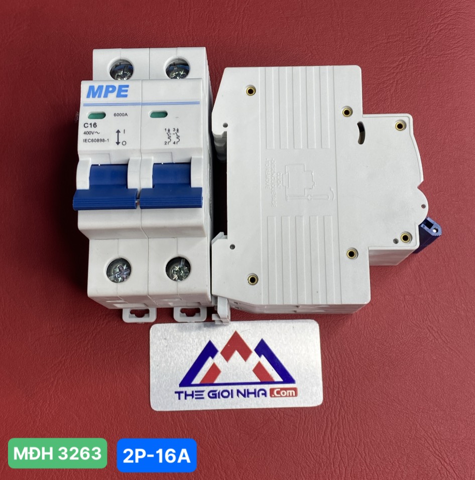 Cầu dao tự động MCB 2 cực 16A 6kA MPE MP6-C216