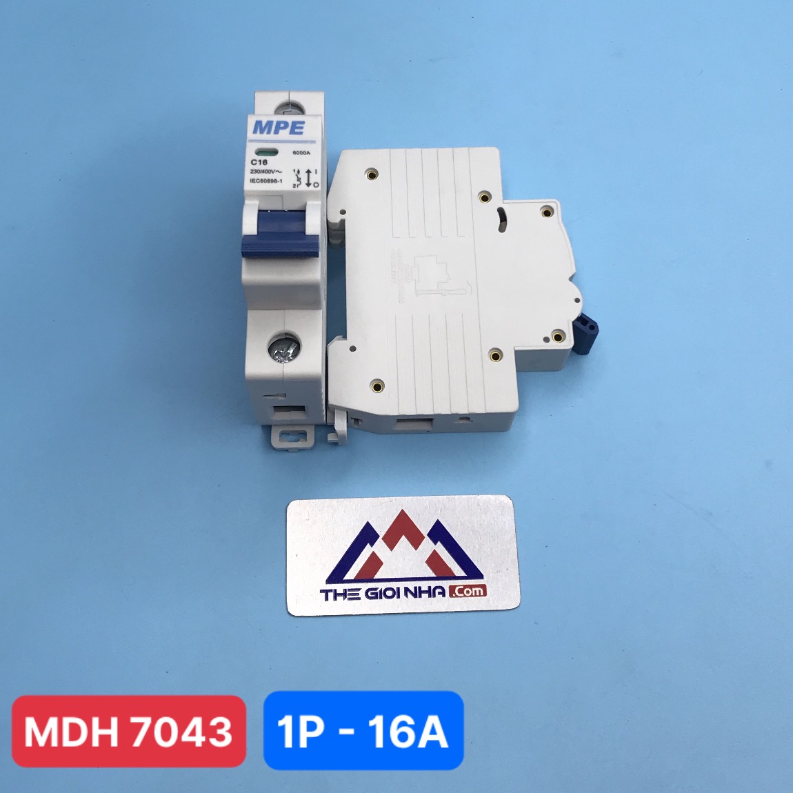 Cầu dao tự động MPE - số cực 1P, dòng định mức In 16A, Icu 6kA - MP6-C116