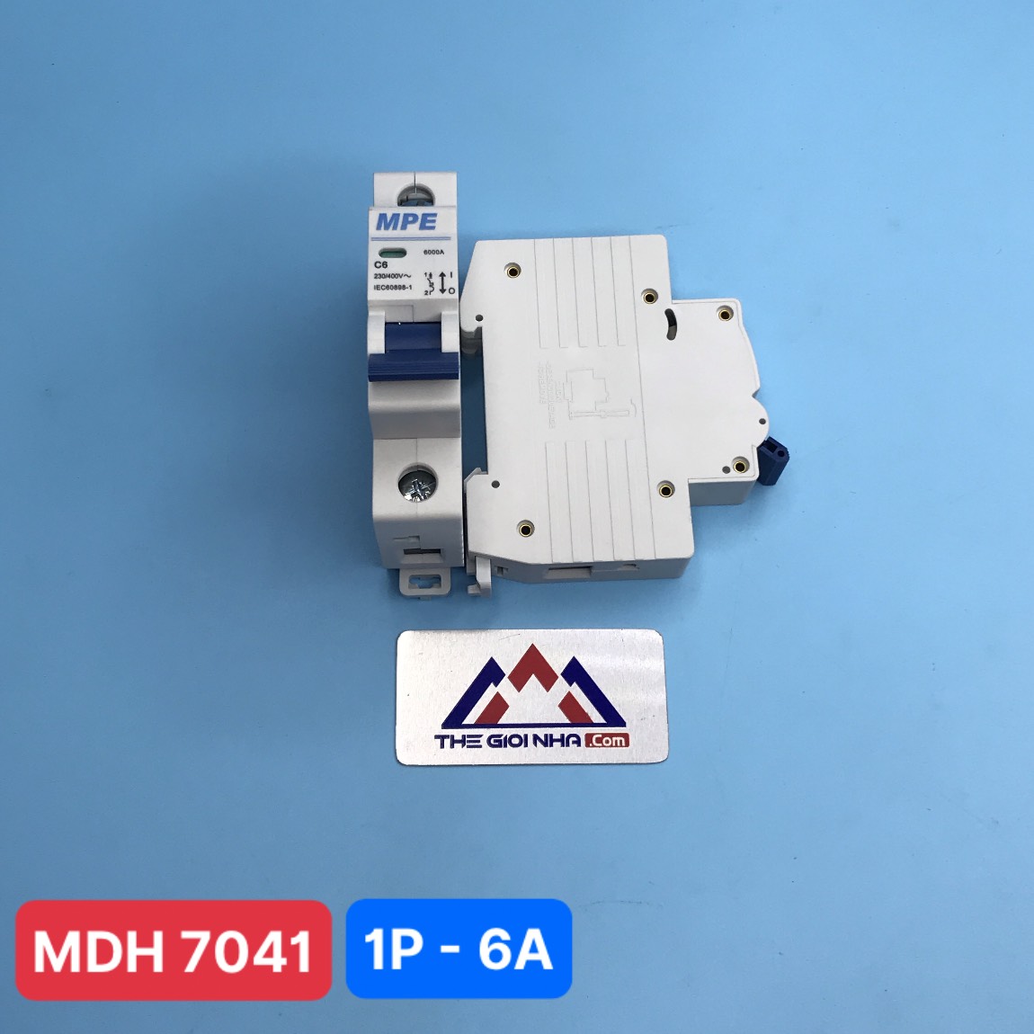 Cầu dao tự động MPE - số cực 1P, dòng định mức In 6A, Icu 6kA - MP6-C106