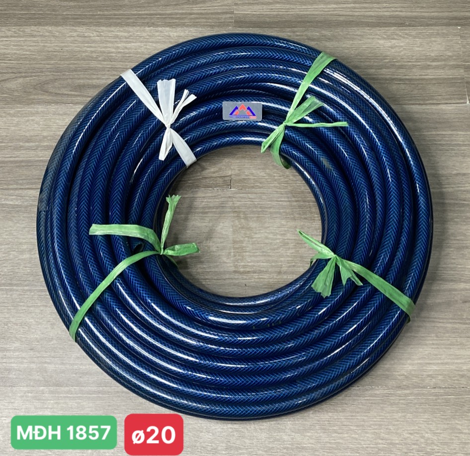 Ống nhựa pvc lưới mềm ø20mm màu xanh dương, cuộn 50m, 10kg/ cuộn, 1kg ~ 5m