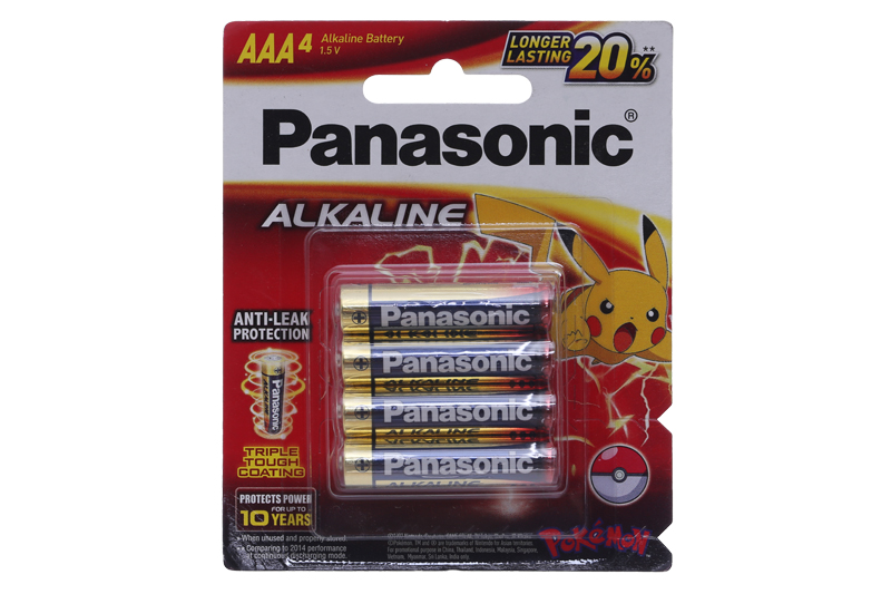 Pin AAA Alkaline Panasonic LR03T-4B, vỉ 4 viên