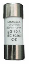 Cầu chì ống OFL10x38-6A Omega 20 cái/1 hộp