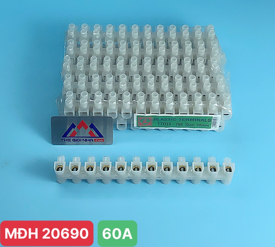 Cầu nối domino khối 12 mắt , nối dây điện 60A