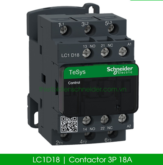 Contactor 3P 18A LC1D18 Schneider