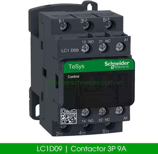 Contactor 3P 9A LC1D09 Schneider