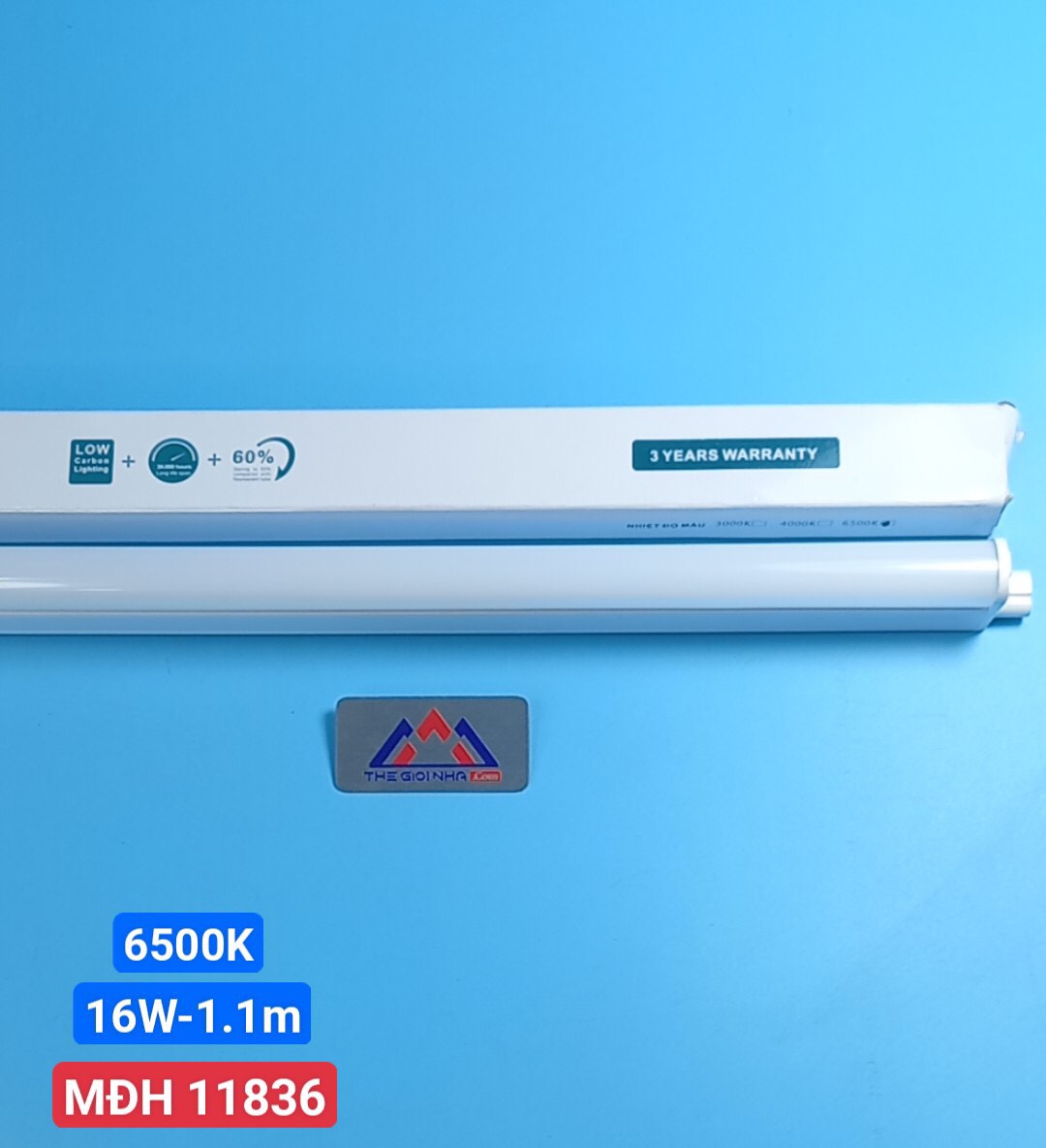Đèn led tube Kosoom T5 16W, thân nhựa dài 1m1, ánh sáng trắng