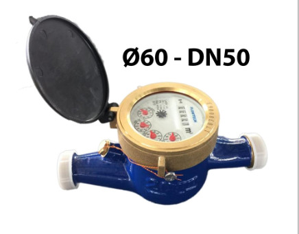 Đồng hồ nước sạch Flowtech phi 60 – DN50 | Thân gang, nối ren LXSG-50