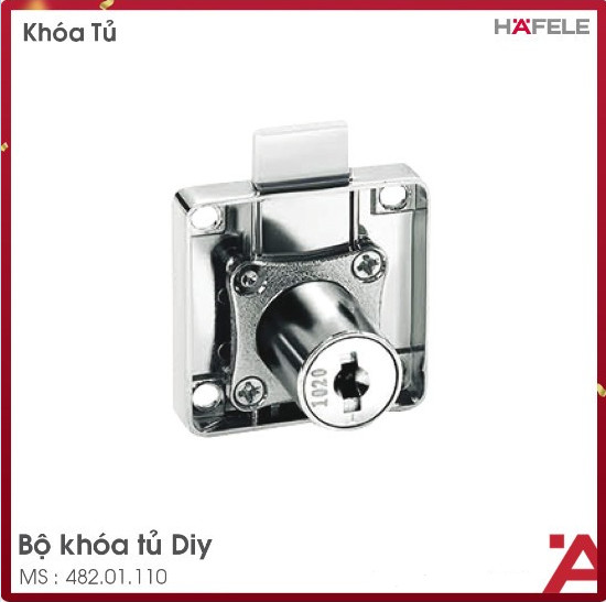 Bộ Khóa Tủ DIY Hafele 482.01.110 42x42x8mm