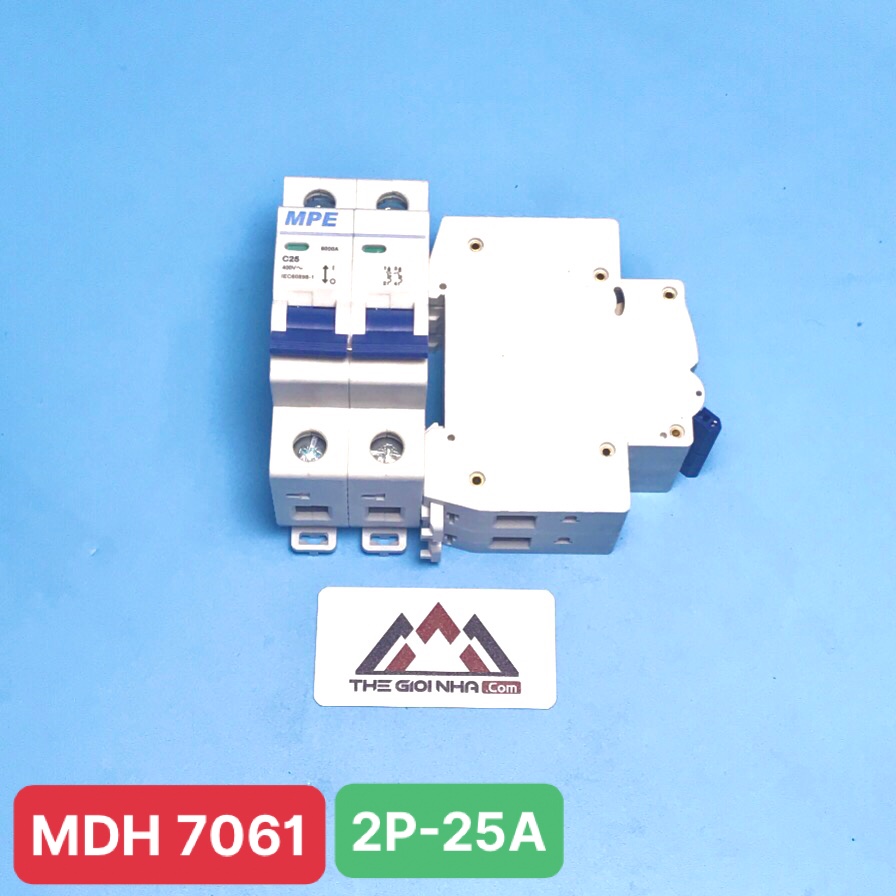 Cầu dao tự động MCB - số cực 2P, dòng định mức In 25A, Icu 6kA - MP6-C225