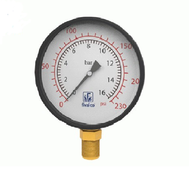 Đồng hồ đo áp suất thép không gỉ Fivalco FP11 (0-16 bar)