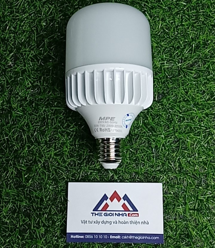 Bóng đèn Led Bulb trụ nhôm 20W MPE LB-20T, ánh sáng vàng