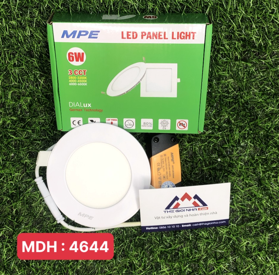 Đèn Led panel 6W MPE RPL-6S/3C 3 màu, loại tròn gắn âm trần