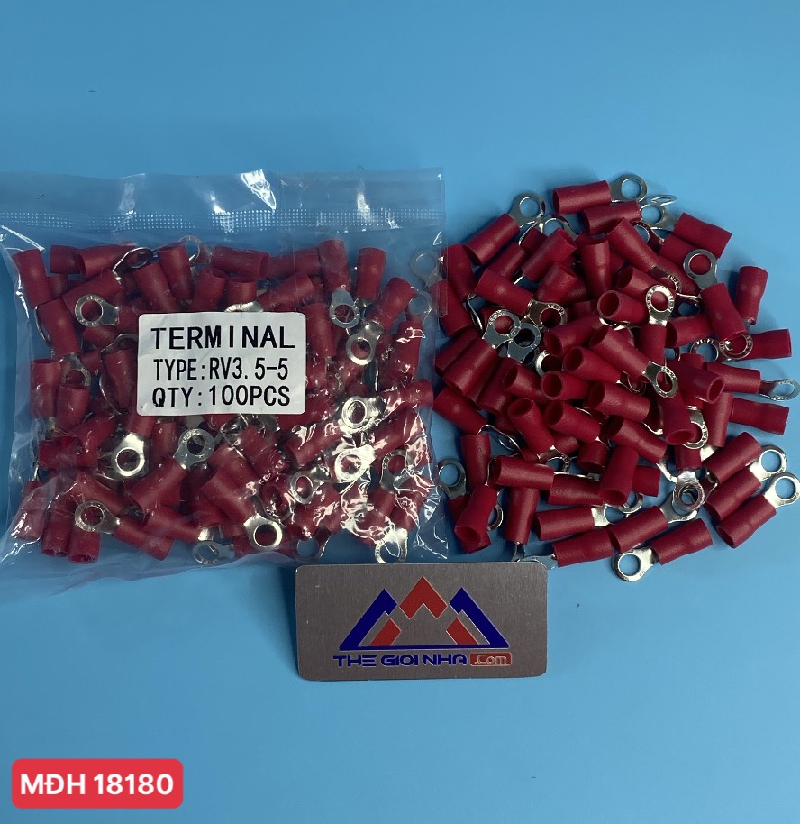 Đầu cos tròn bọc nhựa OEM RV3.5-5