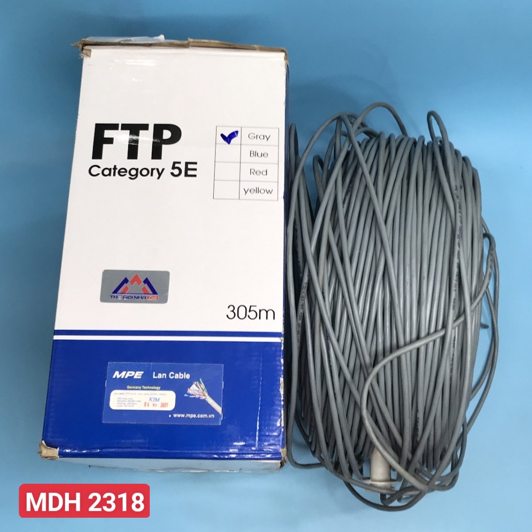 Dây cáp mạng CAT5E FTP MPE CAT5E-4P 4 đôi 5.6mm, 305m/cuộn