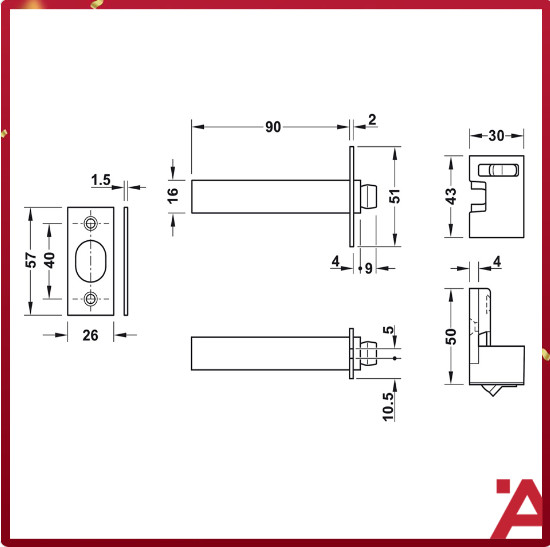 Chốt An Toàn Dạng Xích Hafele 911.59.428